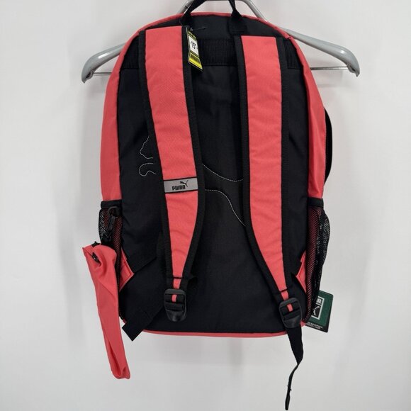 Puma Rhythm Backpack & Pencil Pouch In Coral Pink Girl/Woman School Gym - Picture 16 of 16